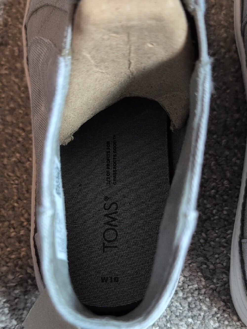 Toms Womens Bryce Gray Canvas Chukka-Style Bryce Sneaker NWT - Picture 8 of 12